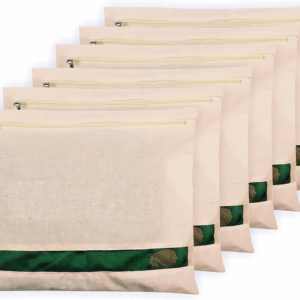 Eco-Friendly Breathable Cotton Saree Cover Bag | Pack of 10