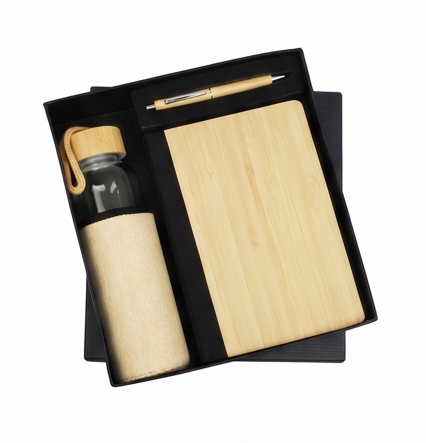 BDP-12 3-in-1 Sleek Bottle, Diary & Pen Set corporate gift box