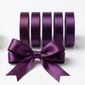 Premium Satin Ribbon Rolls - Deep Maroon 1 inch set of 5 for trousseau wrapping