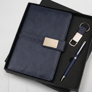 LG-03 Luxury Pen Diary and Keychain Set in premium presentation box for corporate gifting