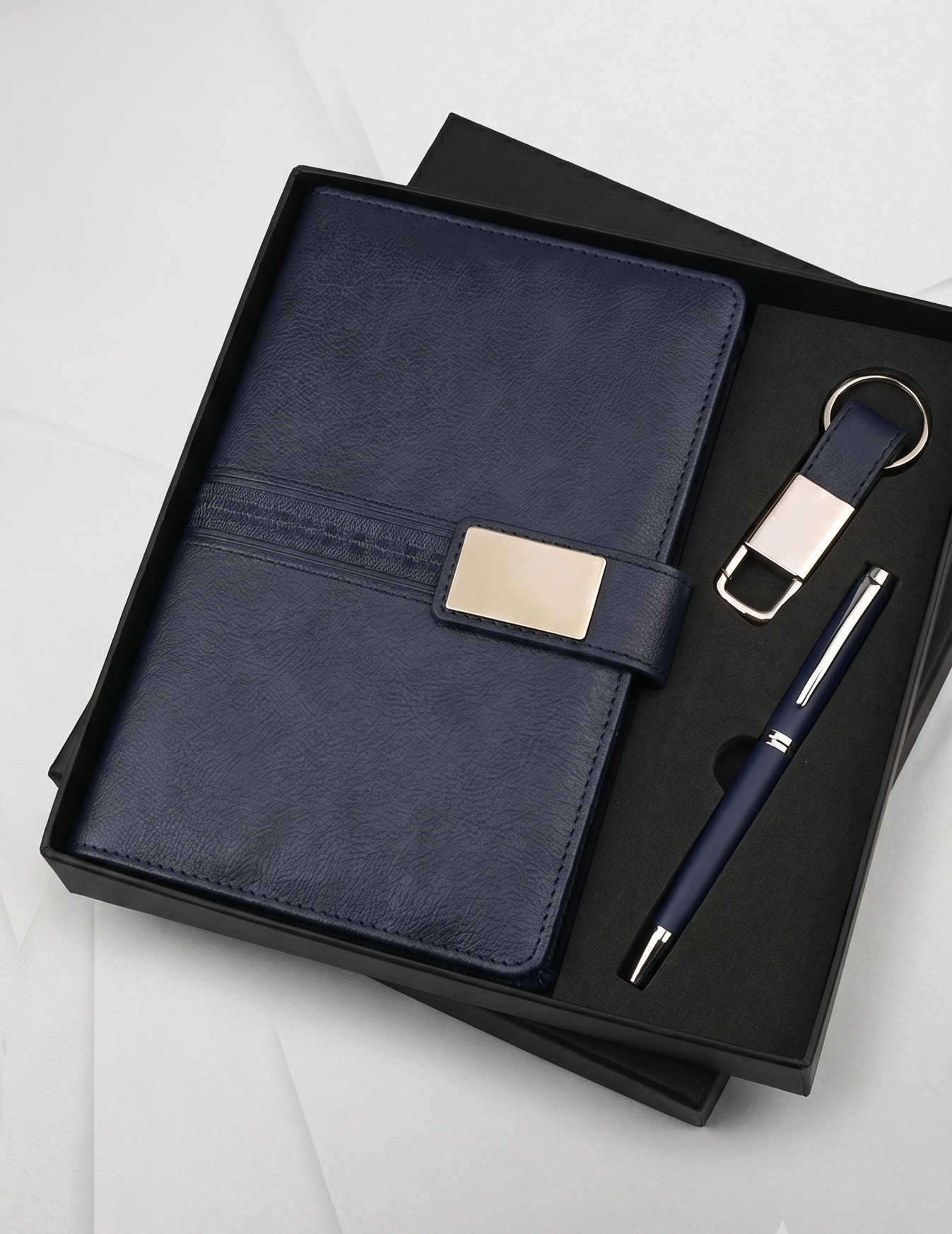 LG-03 Luxury Pen Diary and Keychain Set in premium presentation box for corporate gifting