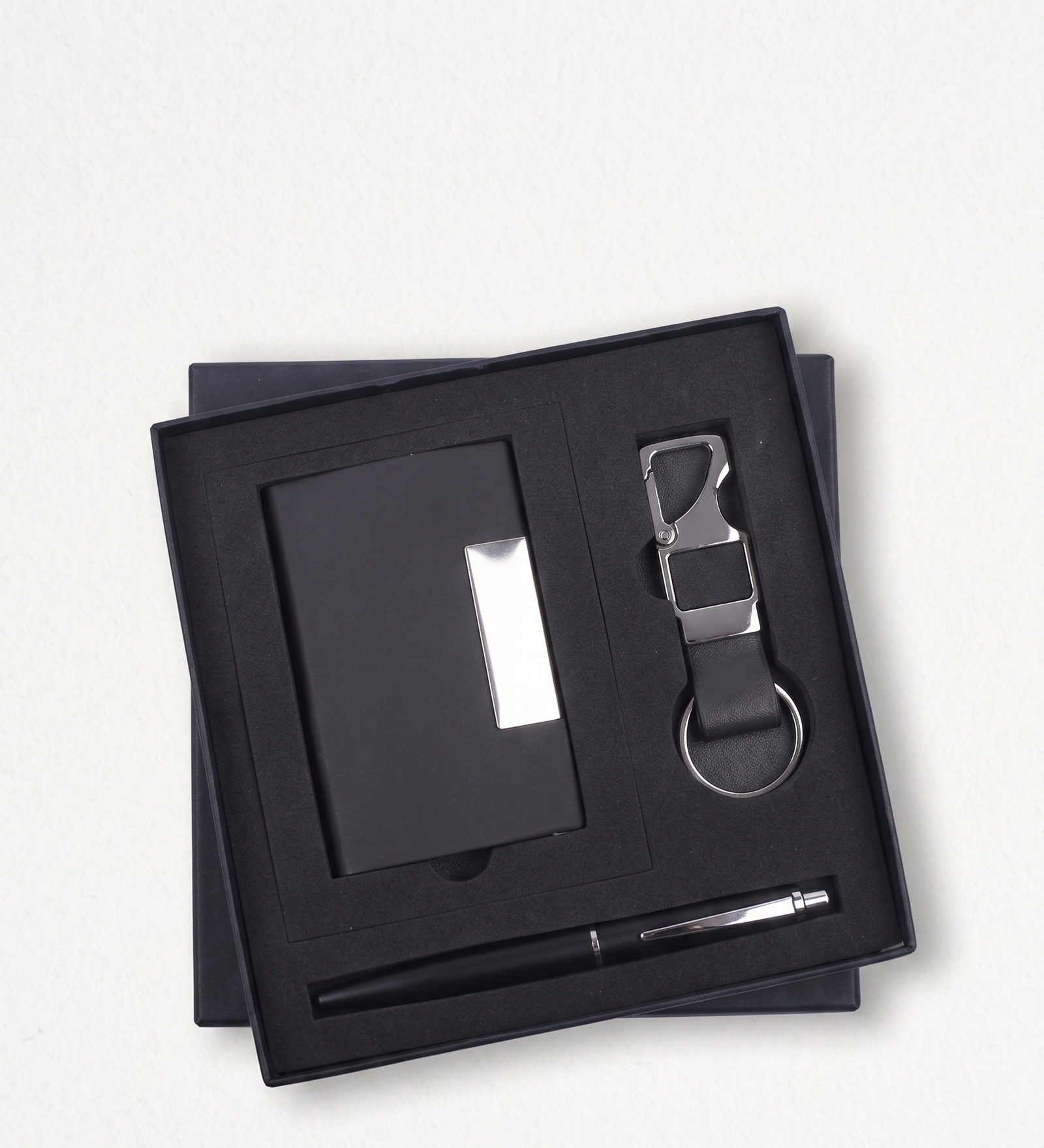 3-in-1 Pen, Keychain & Cardholder Set executive gift box
