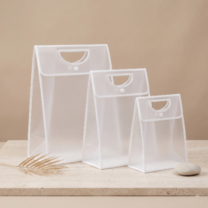 D Cut PVC Bag with Button Handle – Pack of 12