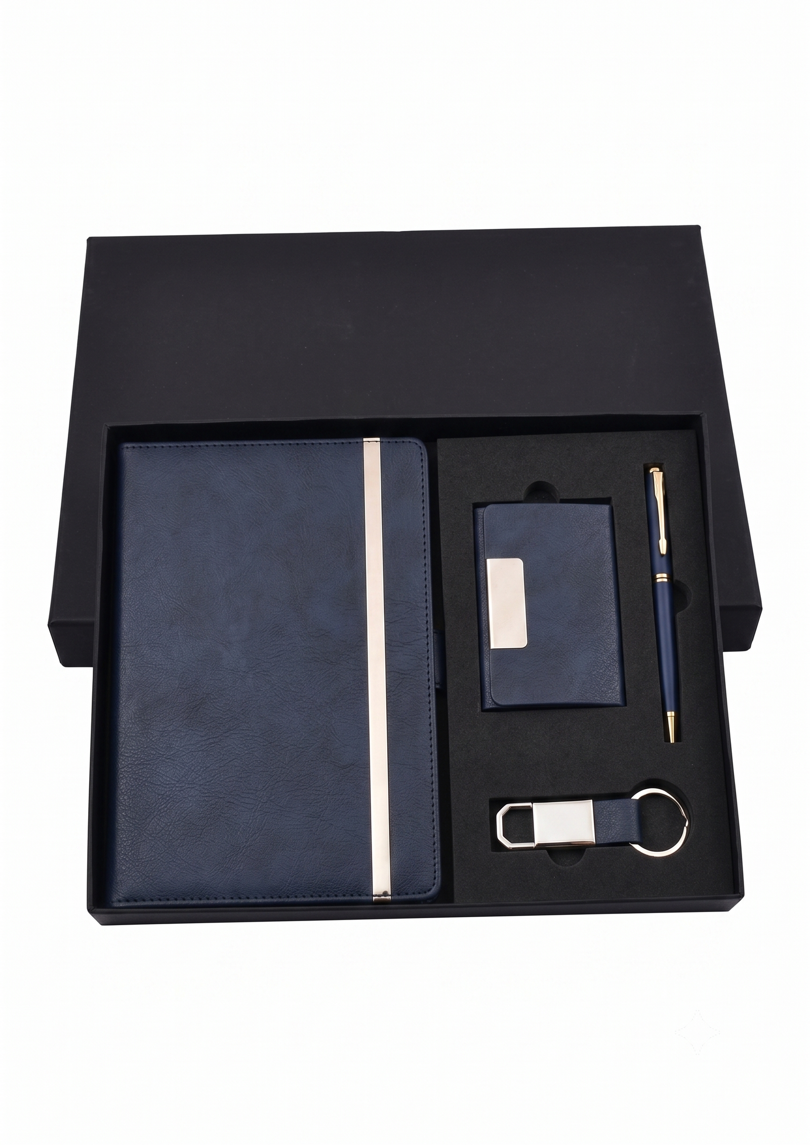 LG-04 4-in-1 Executive Diary Cardholder Pen and Keychain Set in gift box