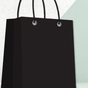 Small Gift Bag - Plain Solid Black pack of 12 by Gift N Greet