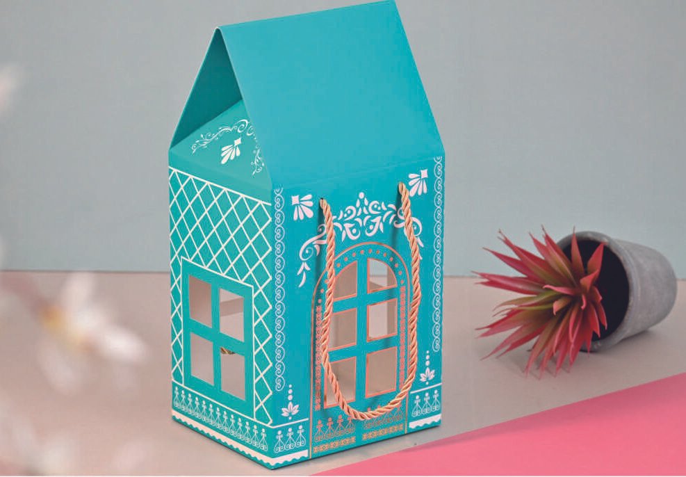 Hut Hamper Box (Green Mint) | Pack of 10 Pcs