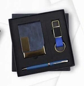 PKC-05 Premium 3-in-1 Pen Keychain and Cardholder Set in luxury gift box