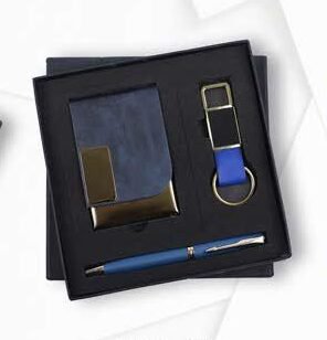PKC-05 Premium 3-in-1 Pen Keychain and Cardholder Set in luxury gift box