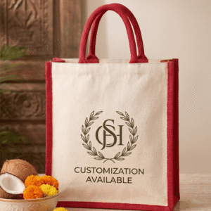 cotton and jute thamboolam return gift bag pack of 25 for wedding favors
