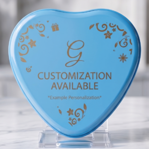 Personalized Heart Tin Box pack of 100 for Nikah and wedding favors