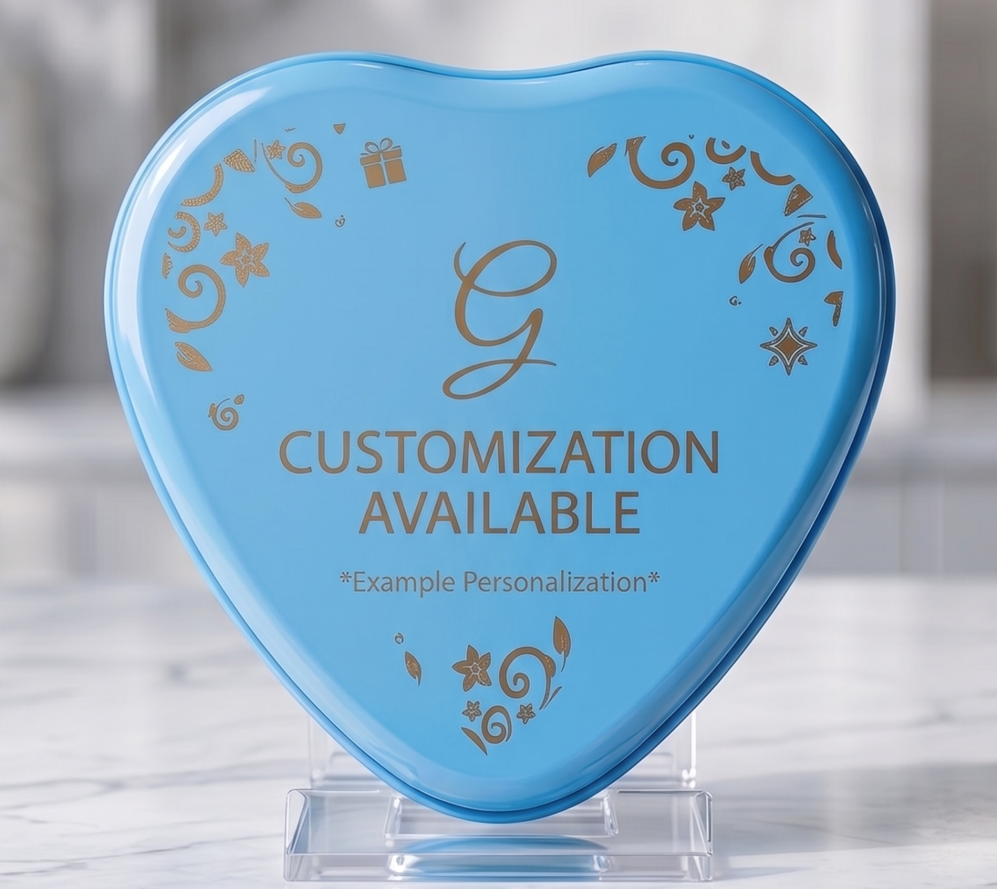 Personalized Heart Tin Box pack of 100 for Nikah and wedding favors