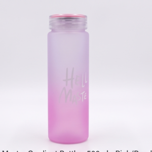 Hello Master Gradient Frosted Sipper Bottle with Handle 500ml - Pink & Purple |10 pcs pack